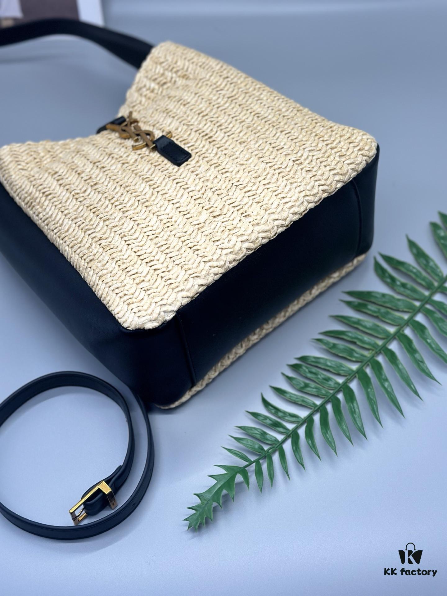 YSL Woven ✅ New Style Underarm Bag with Adjustable Strap for Crossbody or Shoulder Wear