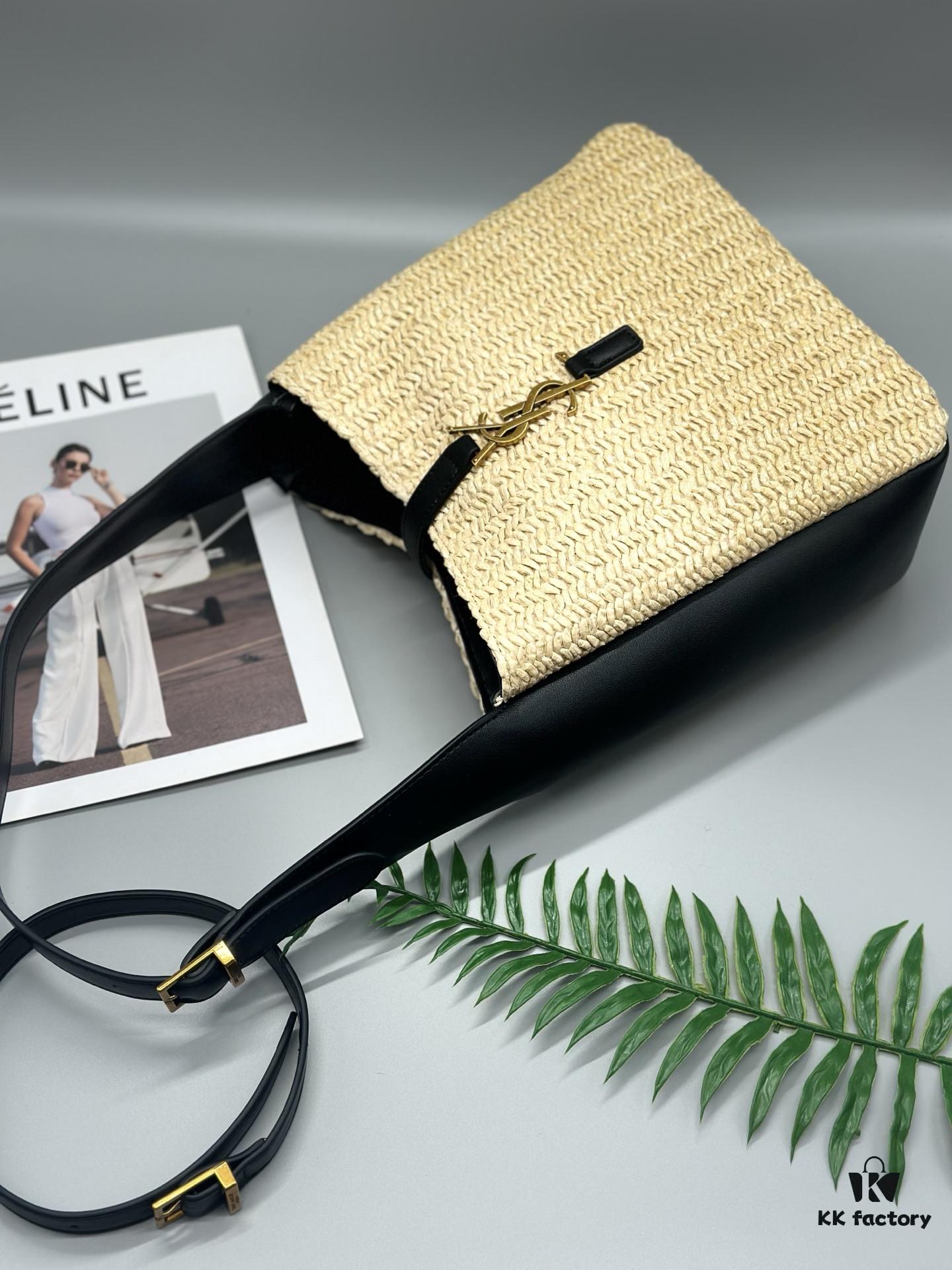 YSL Woven ✅ New Style Underarm Bag with Adjustable Strap for Crossbody or Shoulder Wear