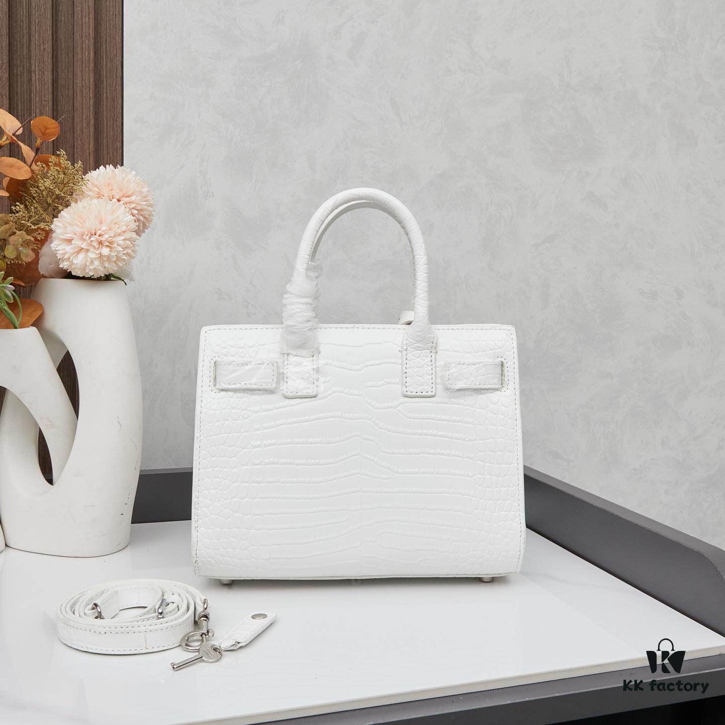 New Crocodile-Texture Rose-Inspired Street Style Bag | YSL's Iconic Lookalike