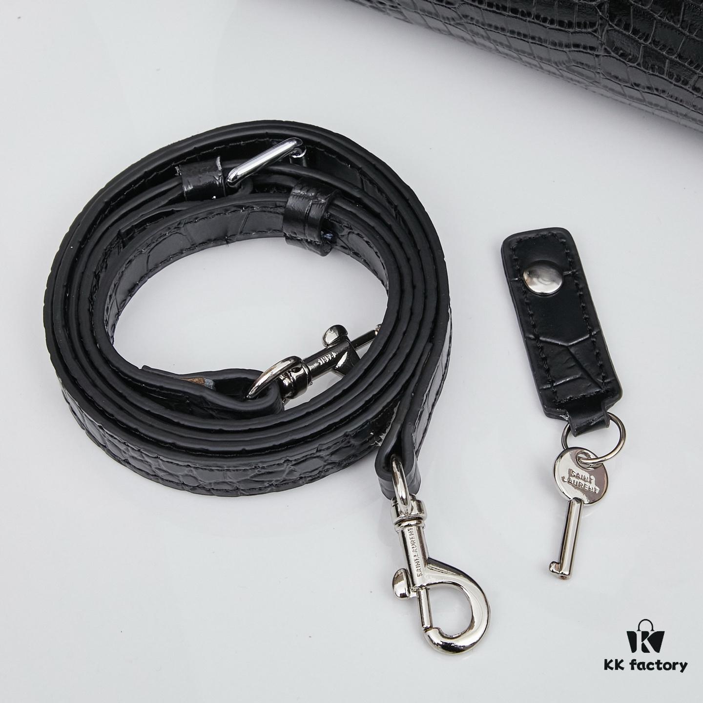 New Crocodile-Textured Bag | Rose's Streetwear Style, YSL's Iconic Kate Chain Bag