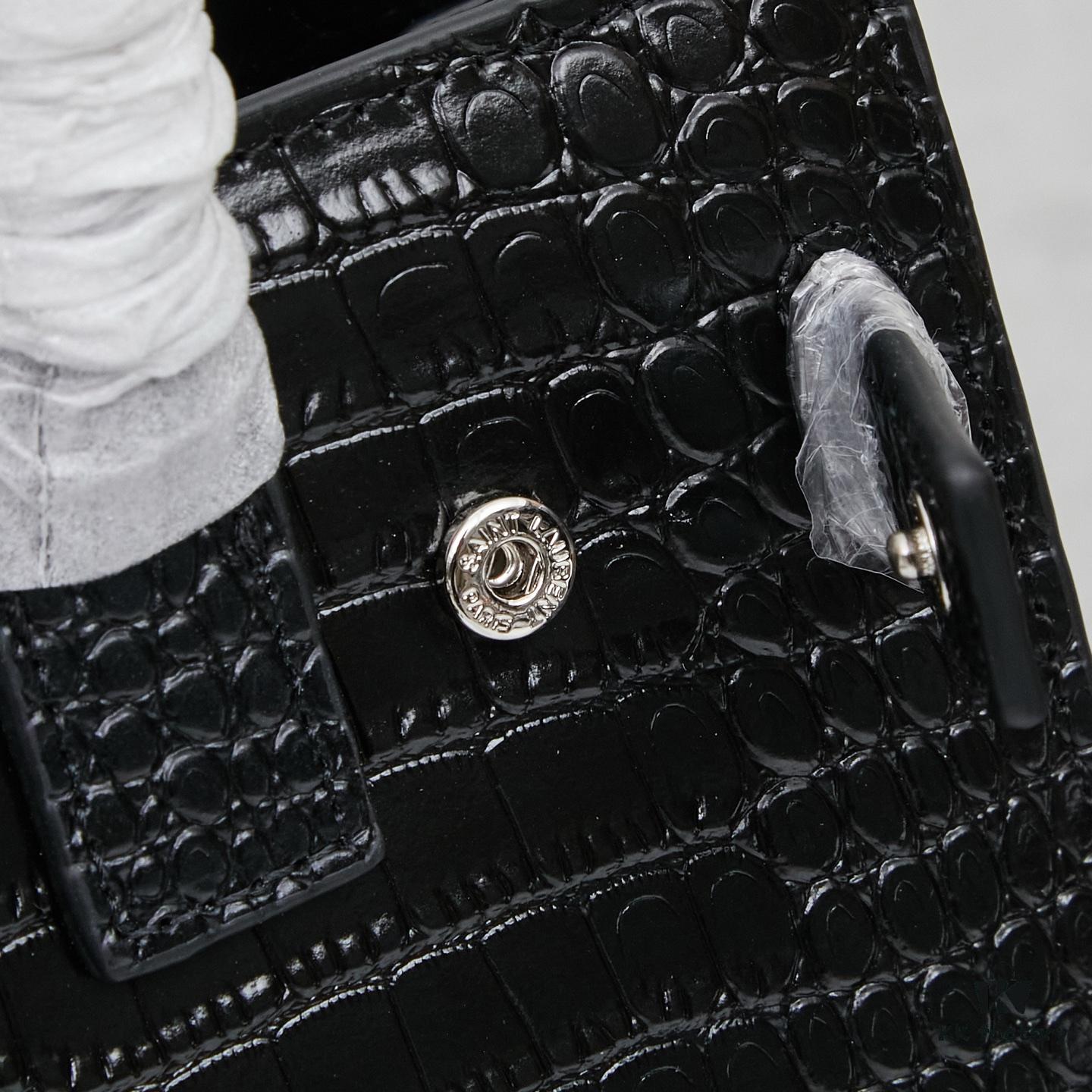 New Crocodile-Textured Bag | Rose's Streetwear Style, YSL's Iconic Kate Chain Bag
