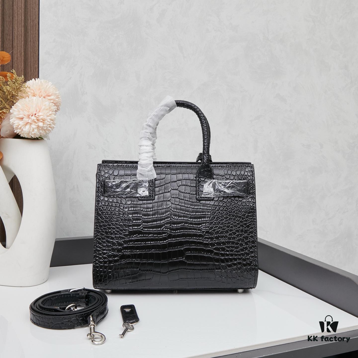 New Crocodile-Textured Bag | Rose's Streetwear Style, YSL's Iconic Kate Chain Bag