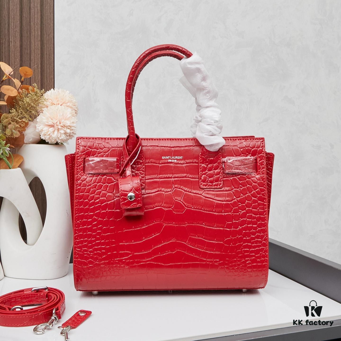 New Crocodile-Texture Rose-Inspired Street Style Bag | YSL's Celebrity Muse Inspired