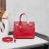 New Crocodile Texture Rose-Inspired Street Style Bag | YSL's Muse Favorite