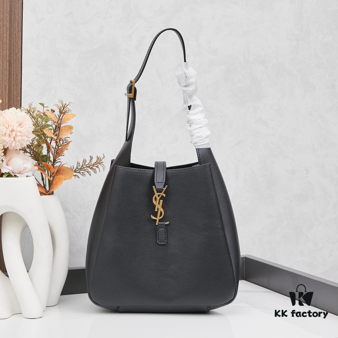 New YSL Shoulder Bag, Soft and Stylish in Black and Caramel