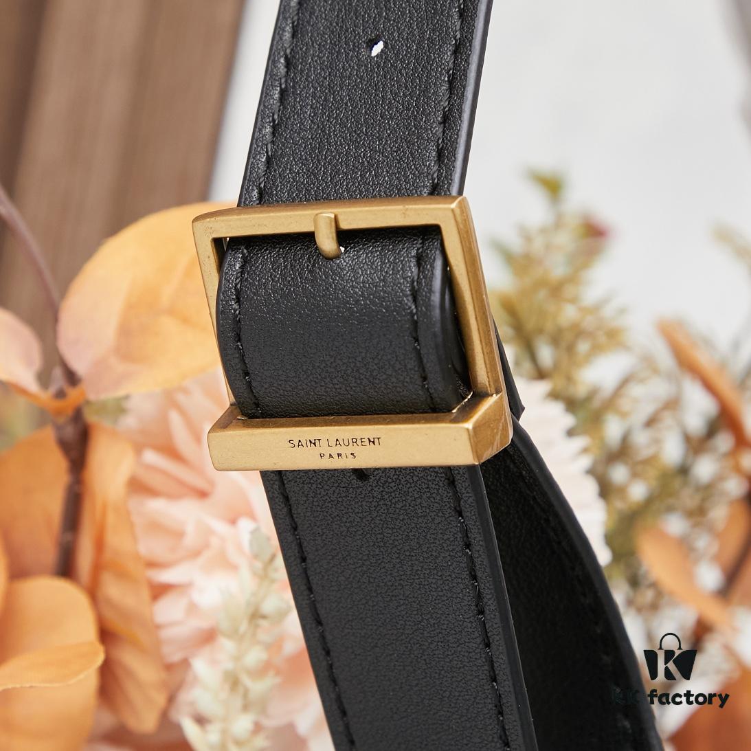 New YSL Shoulder Bag, Soft and Stylish in Black and Caramel