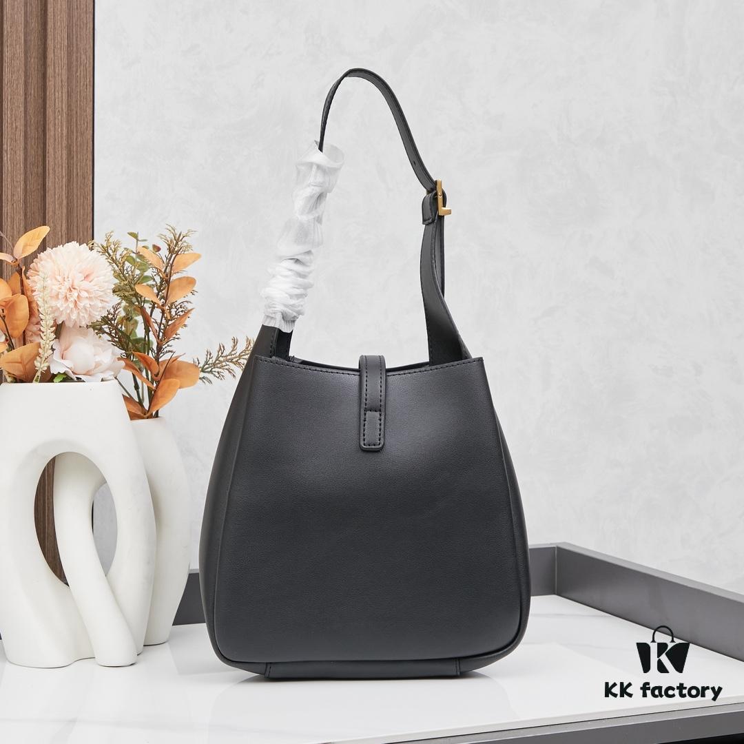 New YSL Shoulder Bag, Soft and Stylish in Black and Caramel