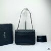 Large Soft Grained Leather Handbag with Classic YSL Logo