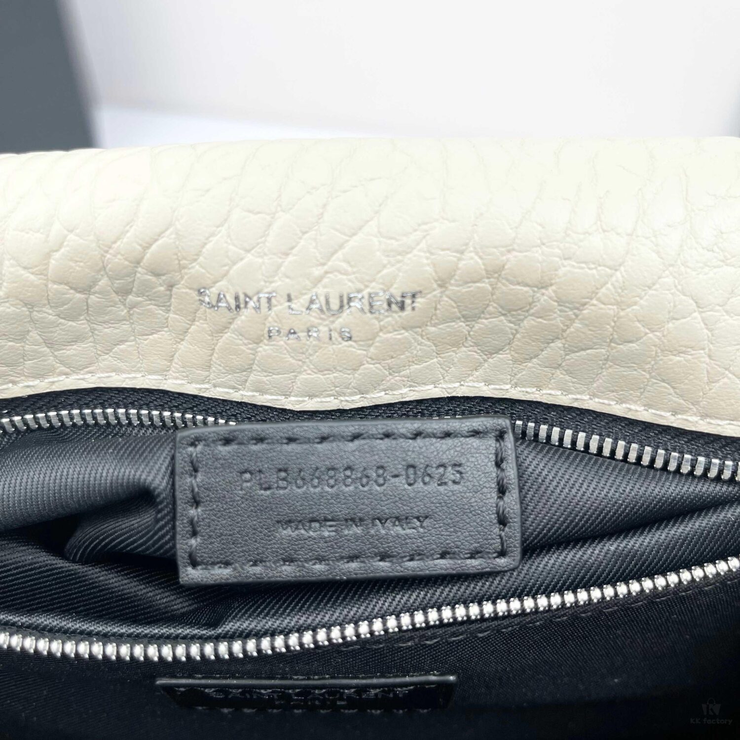 Large Soft Grained Leather Handbag with Classic YSL Logo