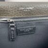 Large Soft Grained Leather Handbag with Classic YSL Logo