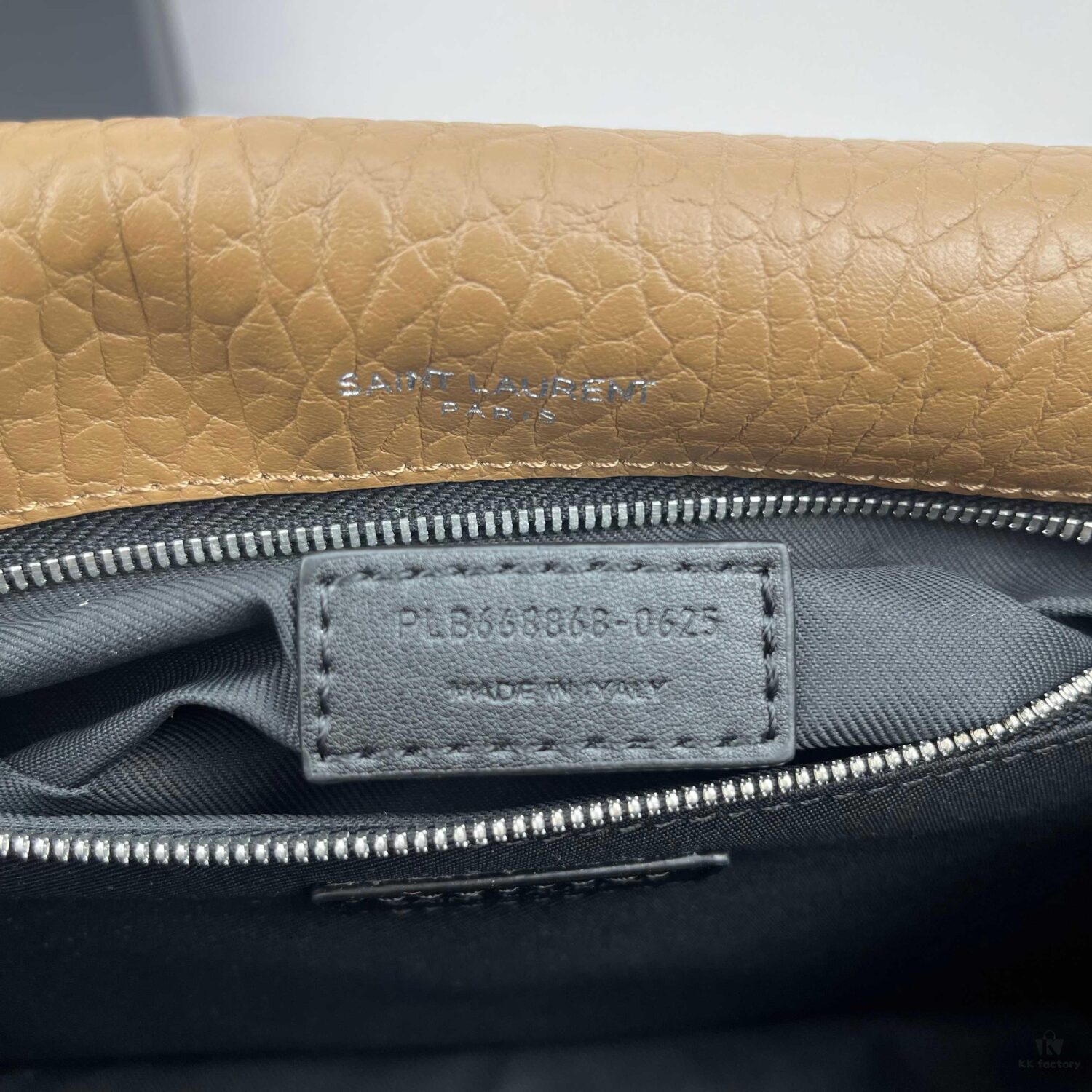 Large Soft Grained Leather Handbag with Classic YSL Logo