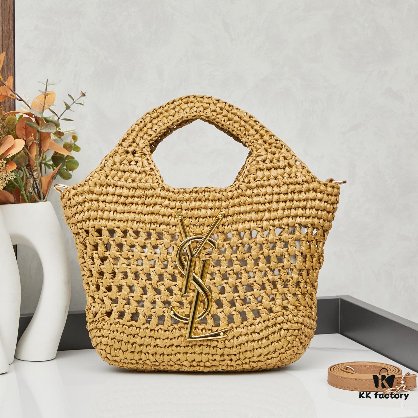 New Arrival Mini YSL Icare in Raffia – Elegant Symbol of Love, Resilience, and Devotion