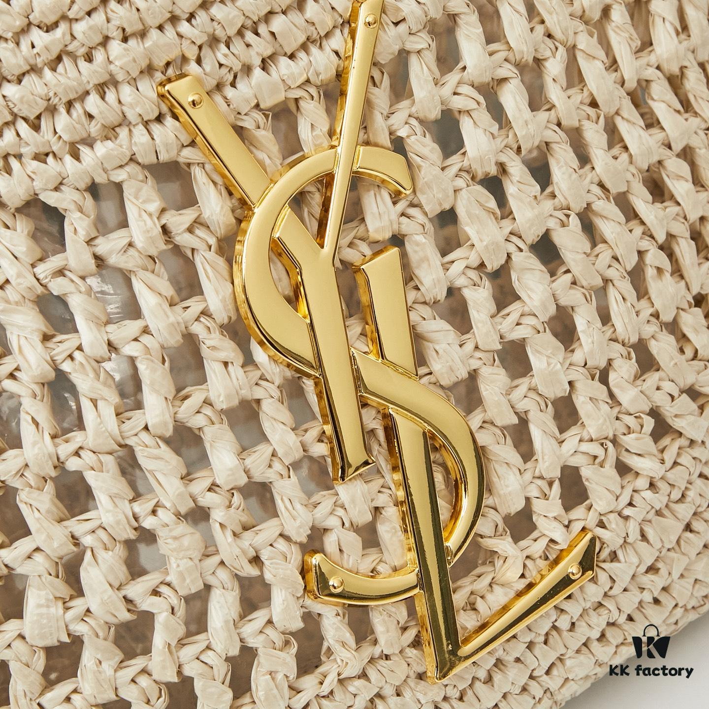 New Mini YSL Icare in Raffia – Elegant Fusion of Craftsmanship and Love