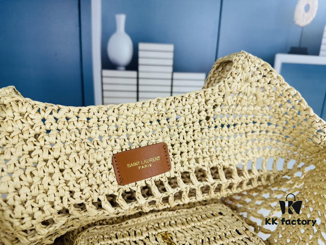 New Arrival Small YSL Icare Raffia Bag with Mini Pouch