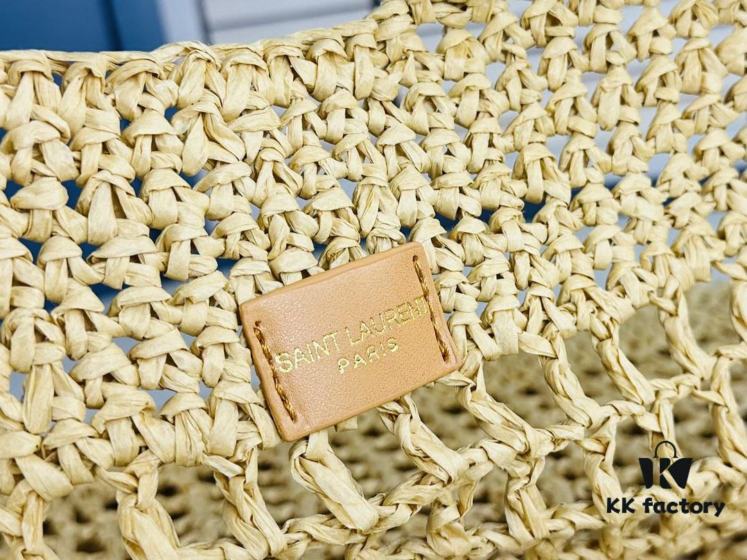 New Large YSL Raffia ICARE Bag with Mini Compartment