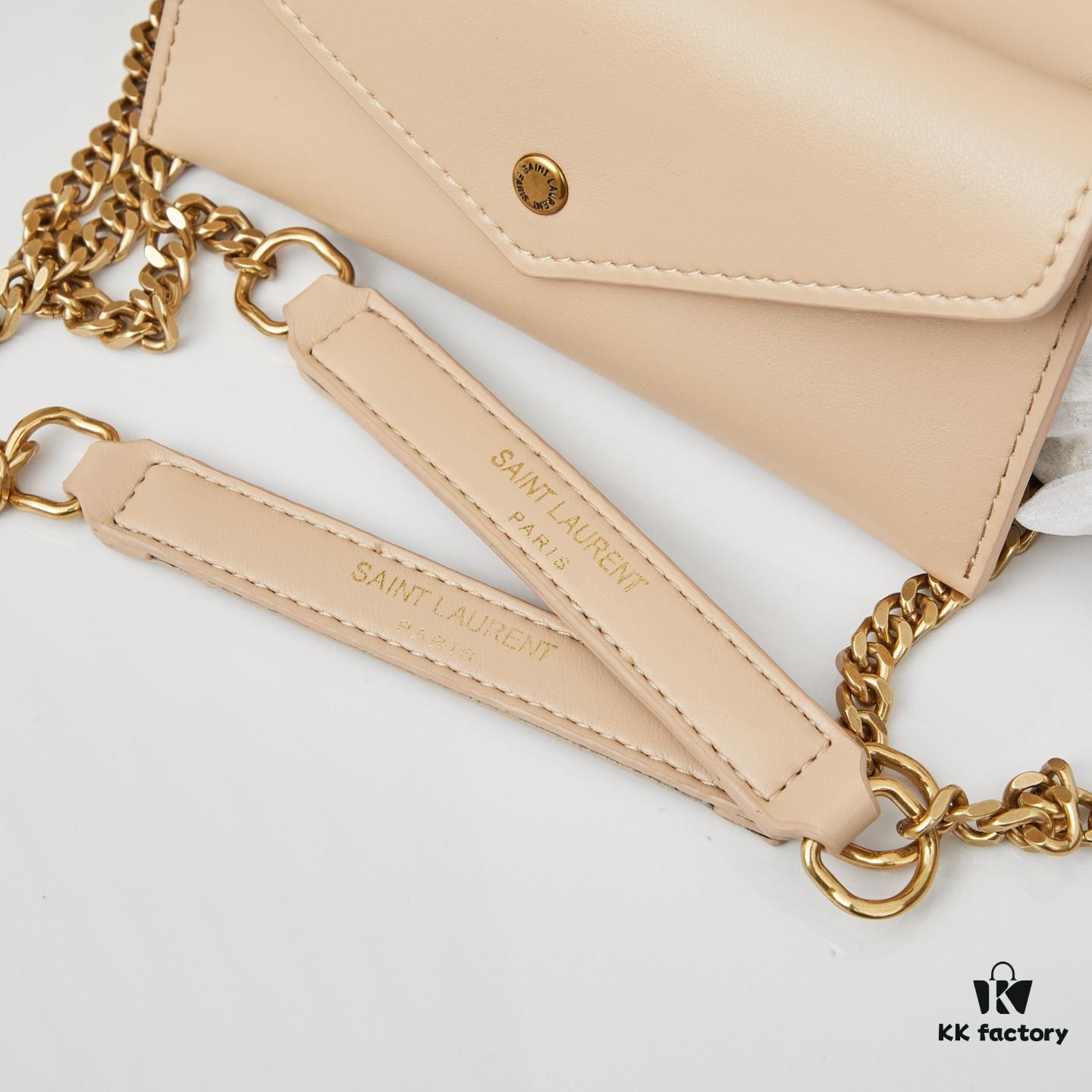 New Small YSL Saint Laurent LouLou Box Bag with Box - Shiny Coated Lambskin