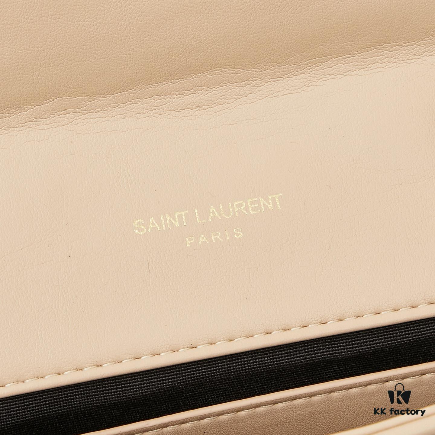 New Small YSL Saint Laurent LouLou Box Bag with Box - Shiny Coated Lambskin