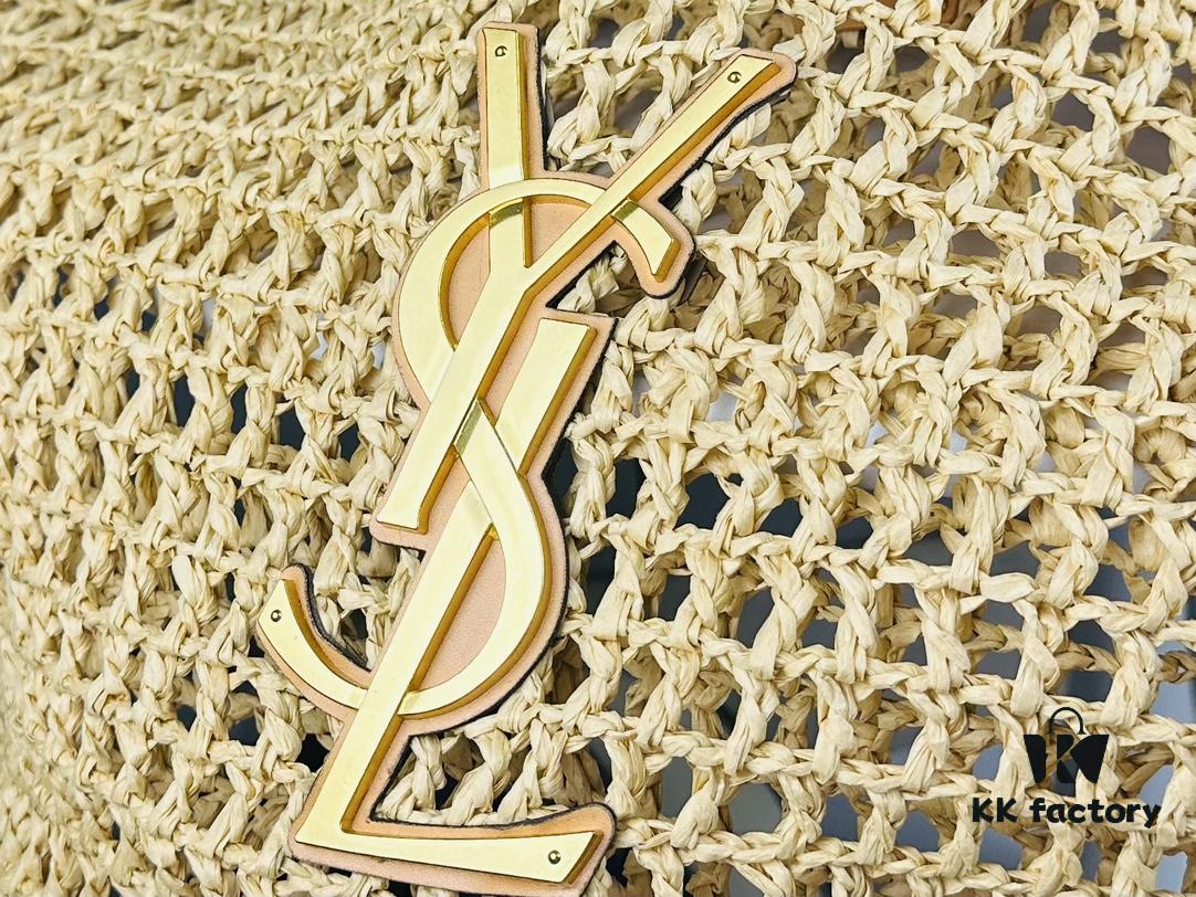 New Large YSL Raffia ICARE Bag with Mini Compartment