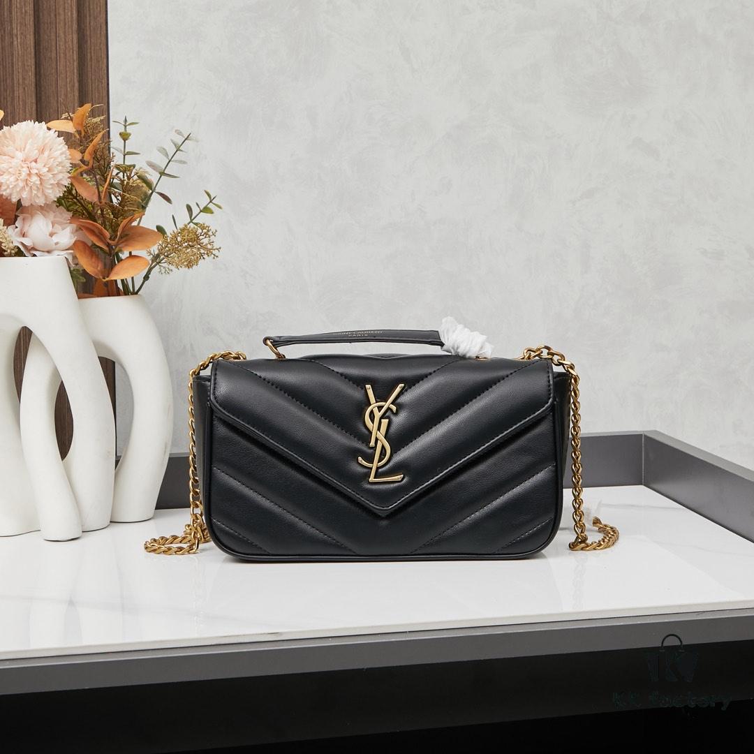 New Small YSL Saint Laurent LouLou Square Bag with Box