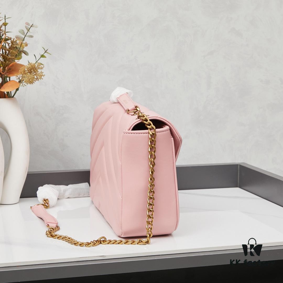 New Large YSL Saint Laurent LouLou Box Bag - Shiny Coated Lambskin with Box and Cardholder