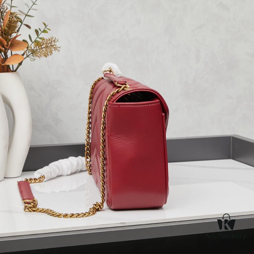 New Large YSL Saint Laurent LouLou 'Square Fat' Bag with Box