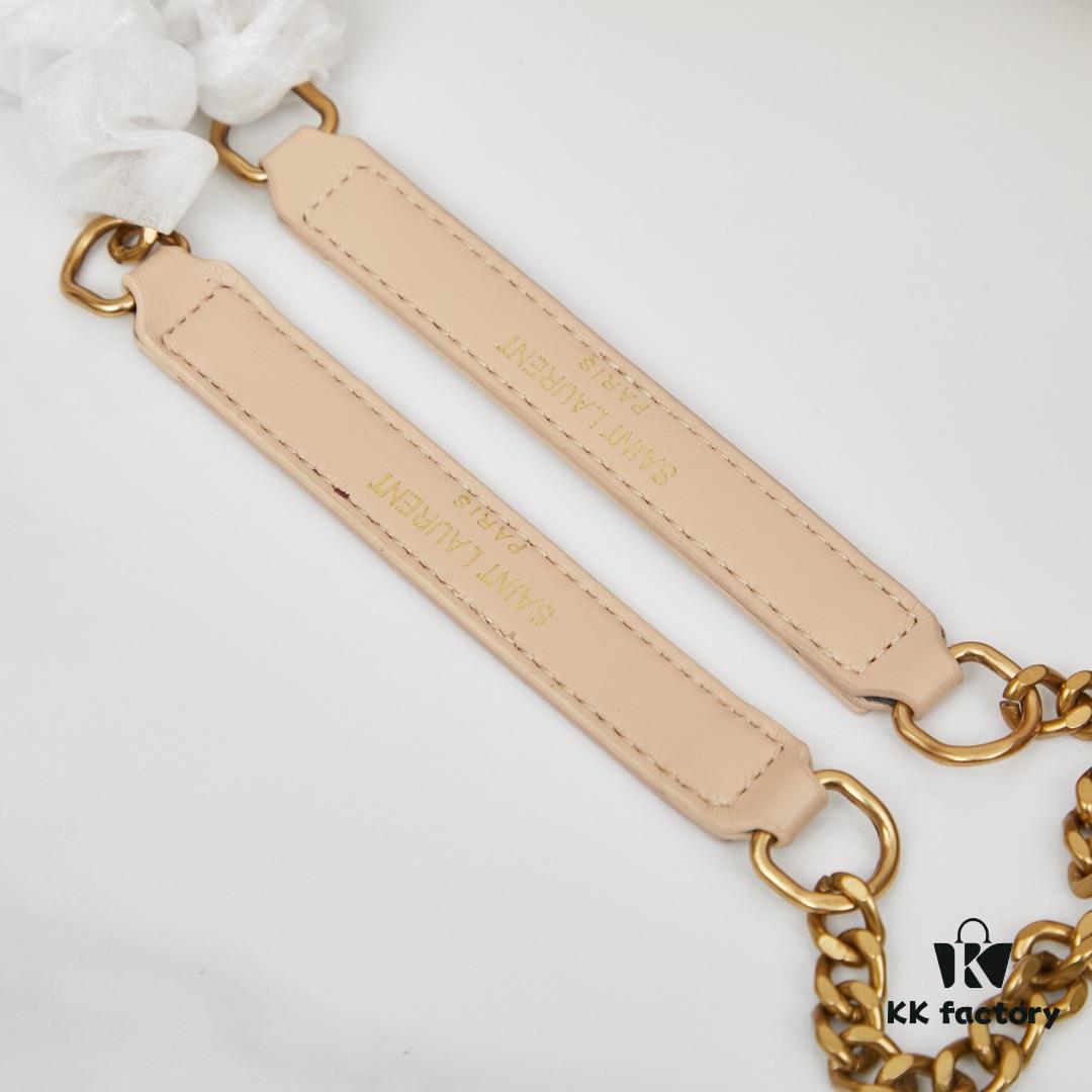 New Large YSL Saint Laurent LouLou Box Bag - Shiny Coated Lambskin with Box and Cardholder