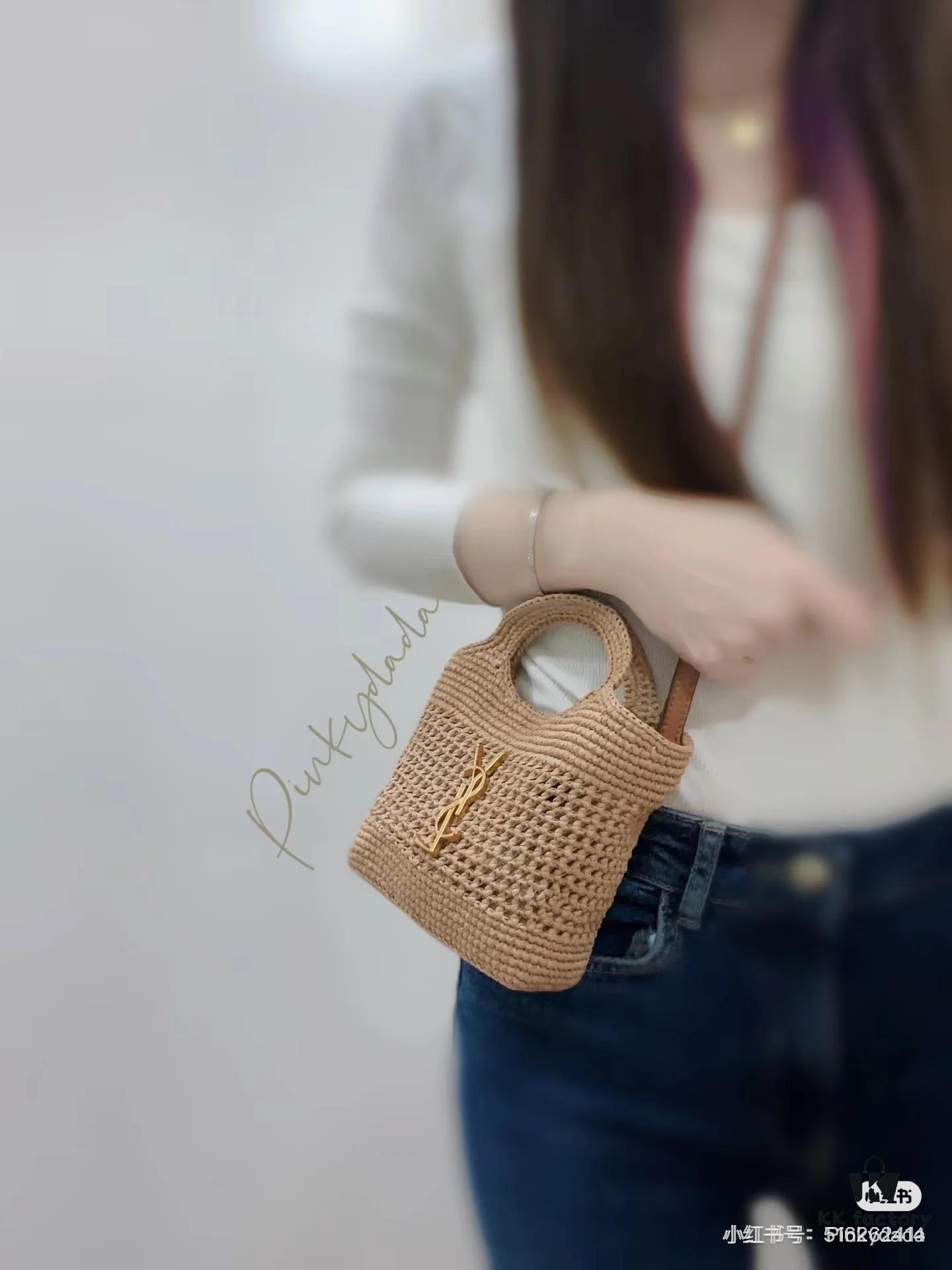 YSL New Arrival Juice Series Small Size New Style Woven Bag with Authentic Logo and Adjustable Hardware Buckle Strap