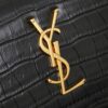 YSL Sunset Crocodile Embossed Shiny Leather Chain Handbag with Box