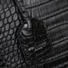 YSL SUNSET Crocodile Embossed Shiny Leather Chain Handbag with Box