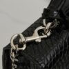 YSL SUNSET Crocodile Embossed Shiny Leather Chain Handbag with Box