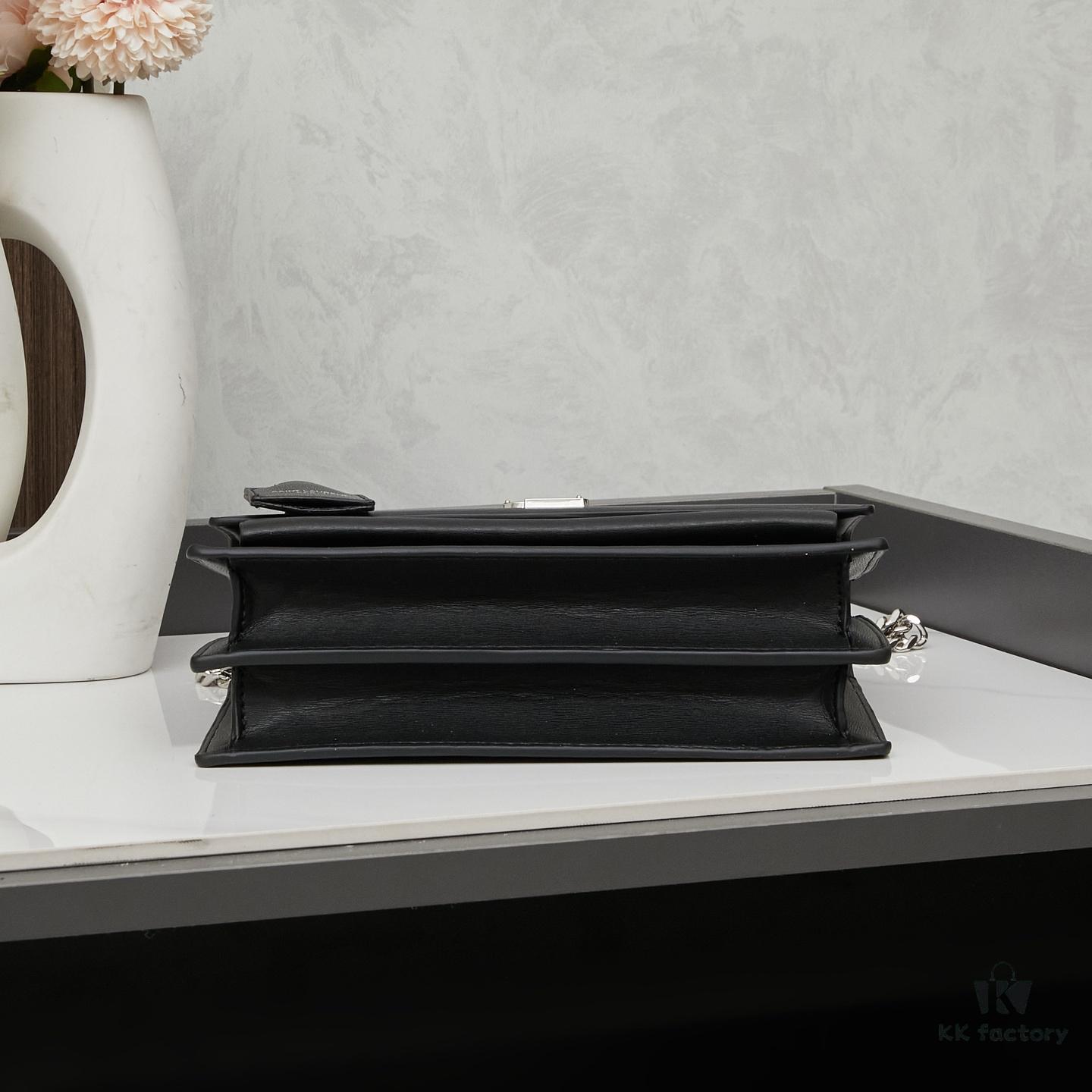 New Arrival with Box 💰 YSL Sunset Chain Bag, Smooth Fine-Grained Calfskin