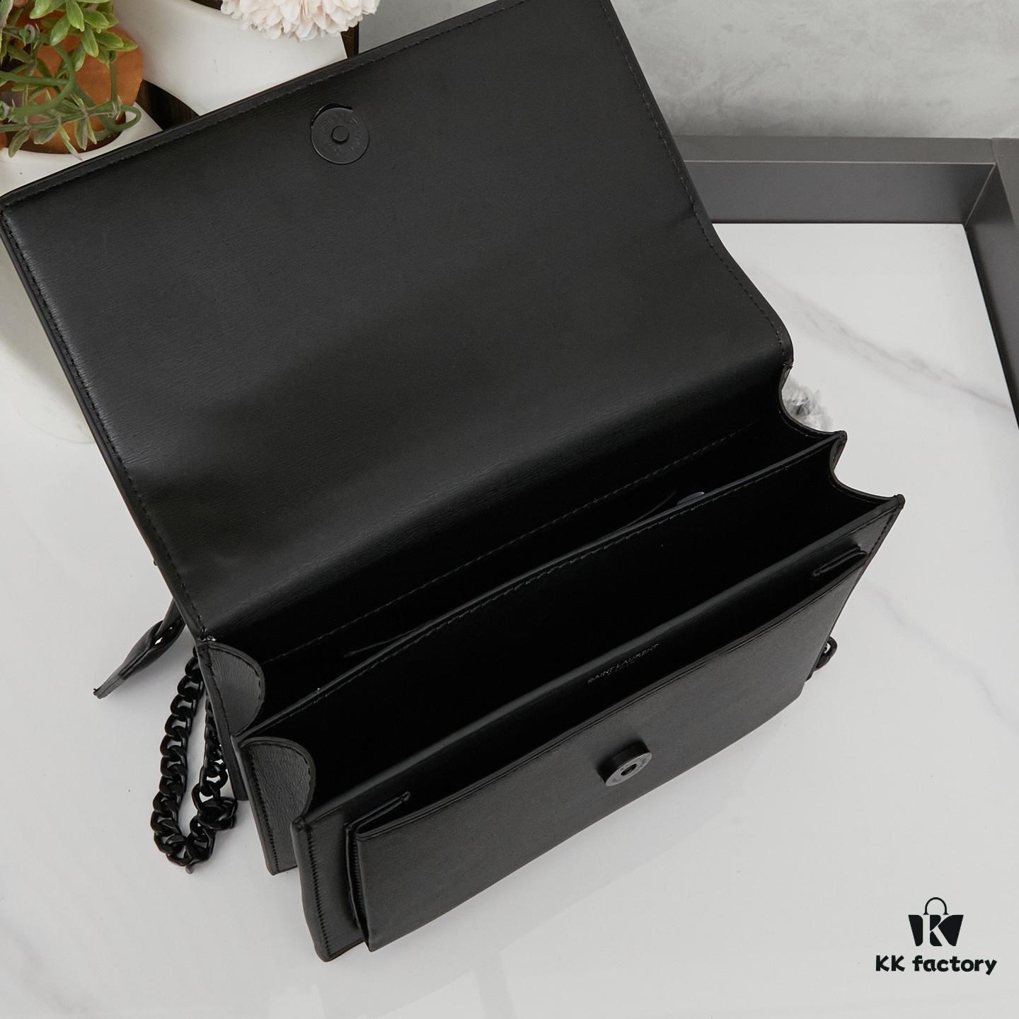 New Arrival with Box YSL Sunset Chain Bag - Smooth Fine Grain Calfskin