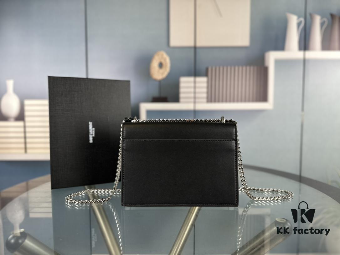 New Arrival with Box 💰 YSL Sunset Chain Bag, Smooth Fine Grain Calfskin