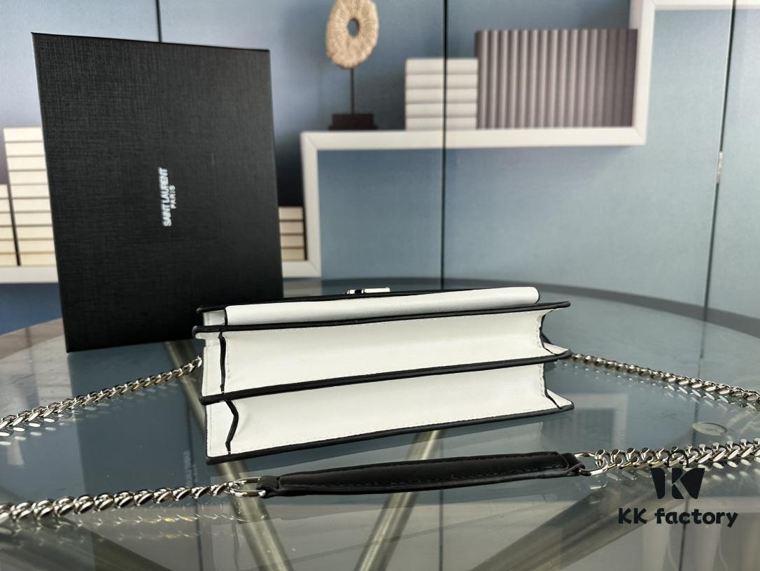 New Arrival with Box 💰 YSL Sunset Chain Bag, Smooth Fine Grain Calfskin