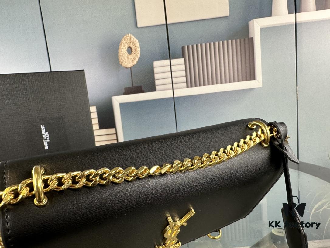 New Arrival with Box YSL Sunset Chain Bag, Smooth Fine Grain Calfskin Leather