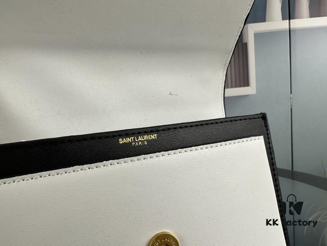 New Arrival with Box YSL Sunset Chain Bag, Smooth Fine Grain Calfskin Leather