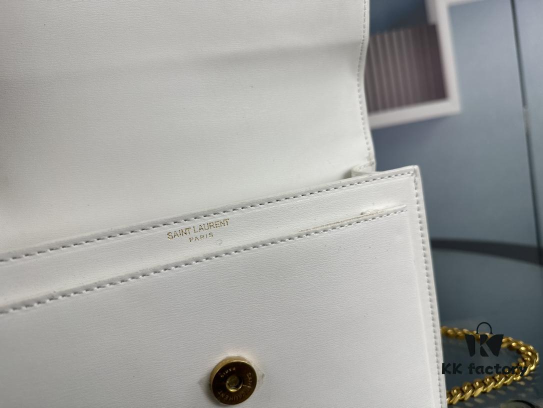 New Arrival with Box 💰 YSL Sunset Chain Bag, Smooth Fine Grain Calfskin Leather