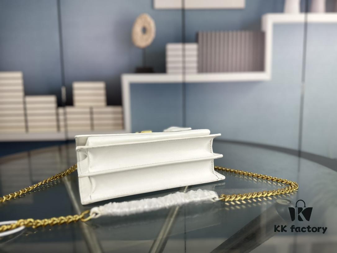 New Arrival with Box 💰 YSL Sunset Chain Bag, Smooth Fine Grain Calfskin Leather