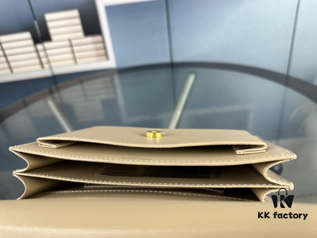 New Arrival with Box YSL Sunset Chain Bag, Smooth Fine Grain Calfskin