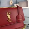 New Arrival with Box 💰 YSL Sunset Chain Bag, Smooth Fine Grain Calfskin Leather
