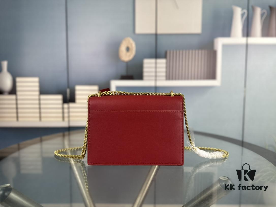 New Arrival with Box 💰 YSL Sunset Chain Bag, Smooth Fine Grain Calfskin Leather