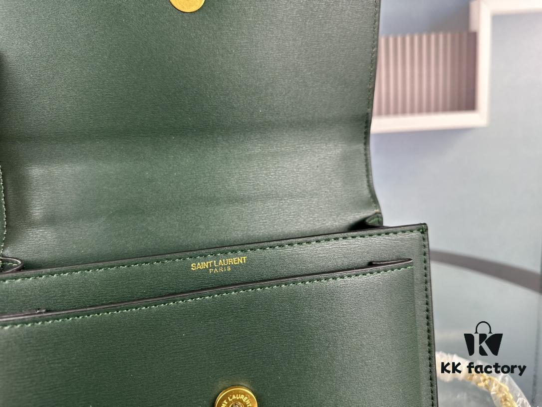 New Arrival with Box 💰 YSL Sunset Chain Bag, Smooth Fine Grain Calfskin