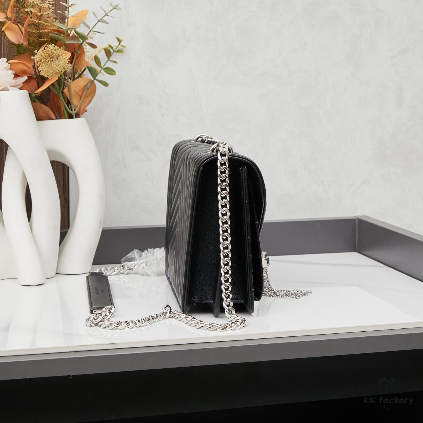 New Arrival with Box 💰 YSL LE MAILLON Quilted Lambskin Chain Bag