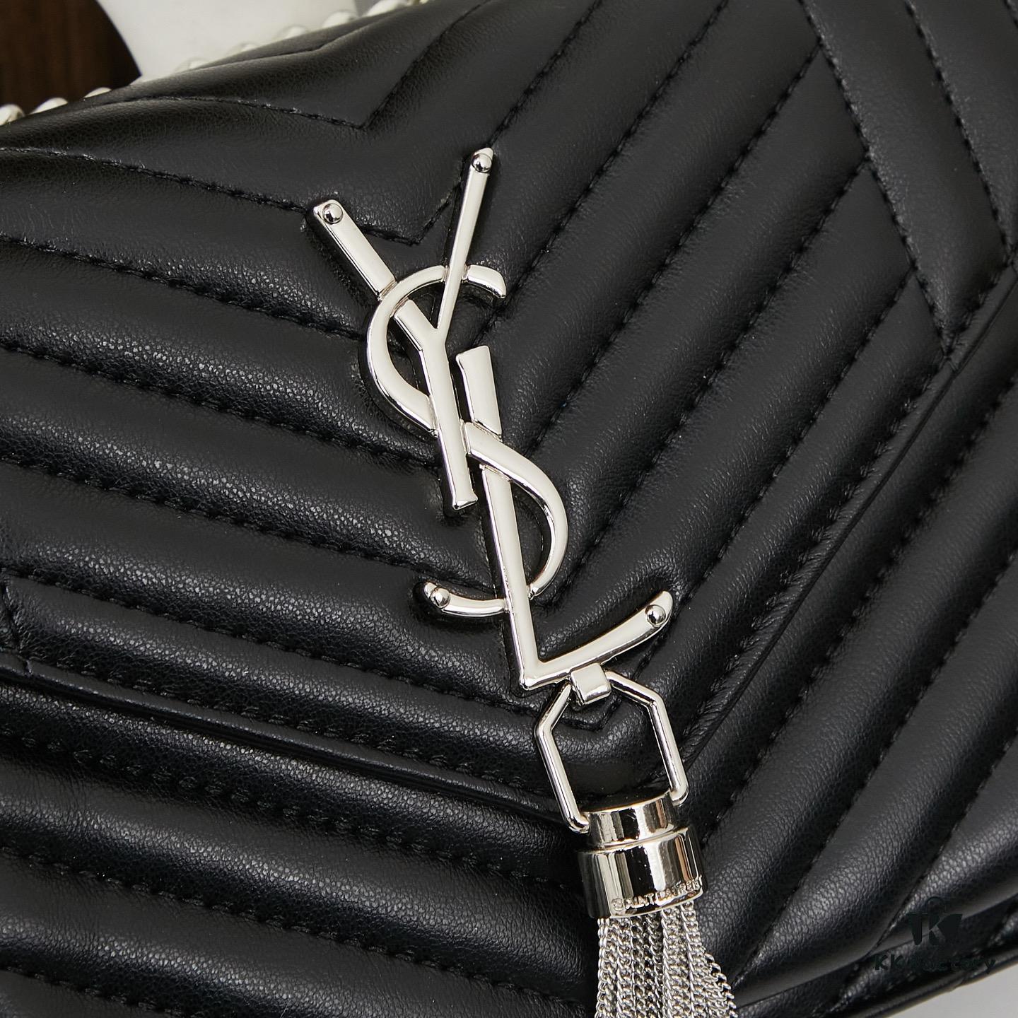 New Arrival with Box 💰 YSL LE MAILLON Quilted Lambskin Chain Bag