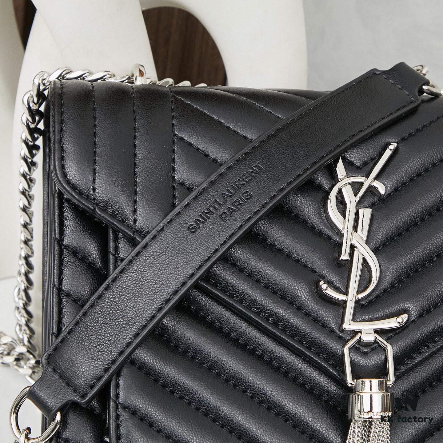 New Arrival with Box 💰 YSL LE MAILLON Quilted Lambskin Chain Bag