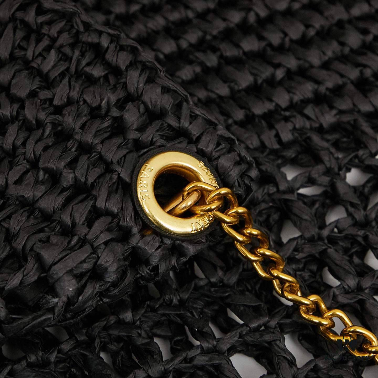 New Arrival Large YSL Raffia Icare Bag with Mini Compartment ||| Symbolizing Beautiful Love, Resilience and Devotion