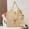 New Large YSL Raffia ICARE Bag with Mini Compartment