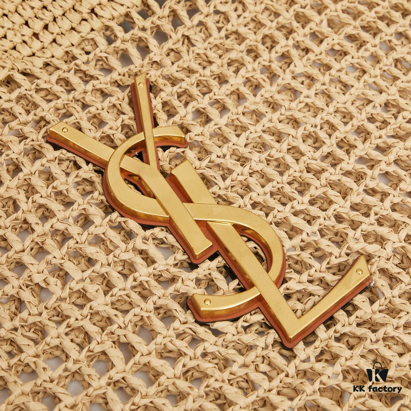 New Large YSL Raffia ICARE Bag with Mini Compartment