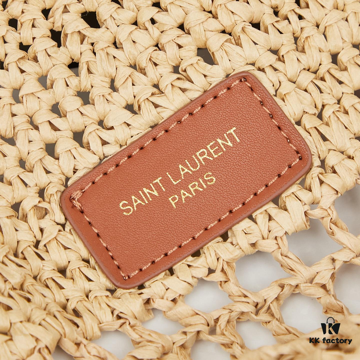 New Large YSL Raffia ICARE Bag with Mini Compartment