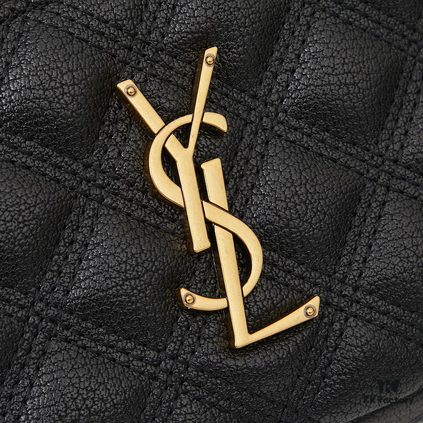 New Arrival with Box 💰 YSL Saint Laurent GABY Black Quilted Lambskin Women's Zip Clutch Bag Chain Bag Shoulder Bag